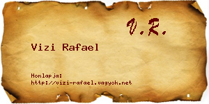 Vizi Rafael névjegykártya
